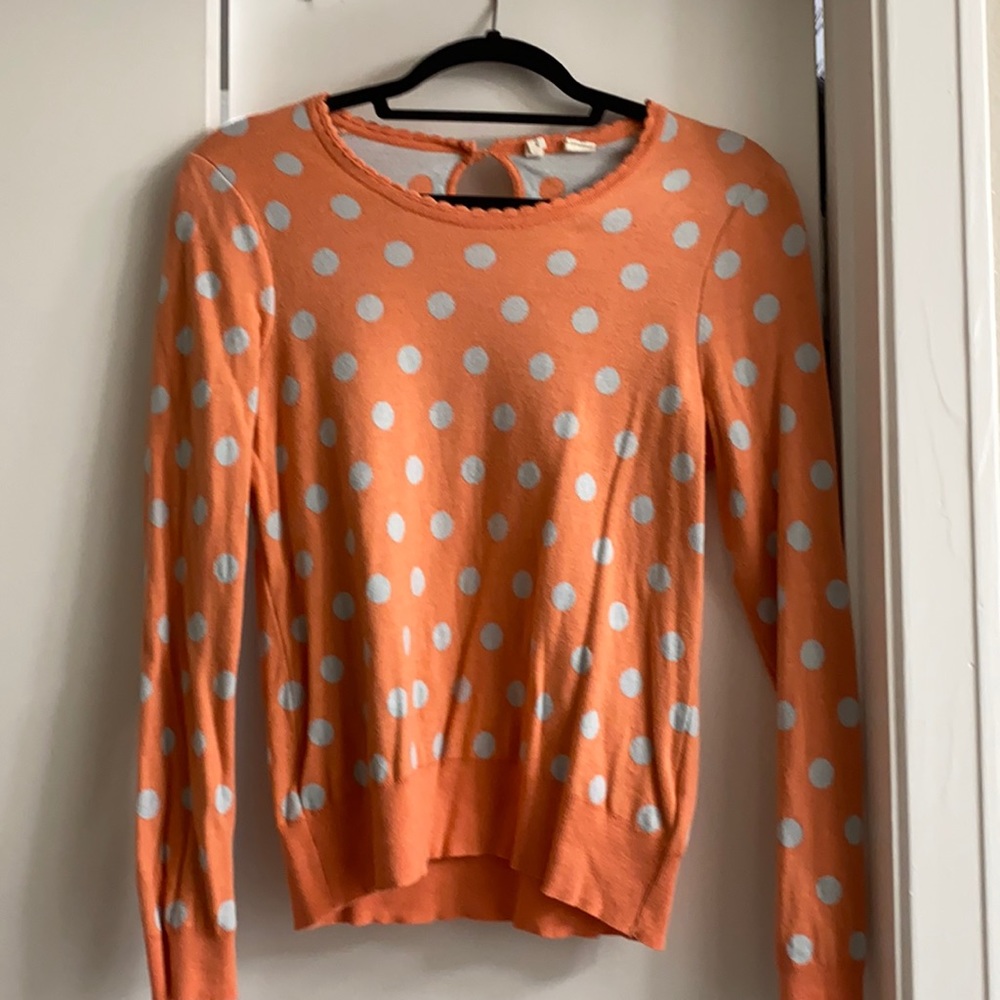 Super cute pink and great polka dot sweater